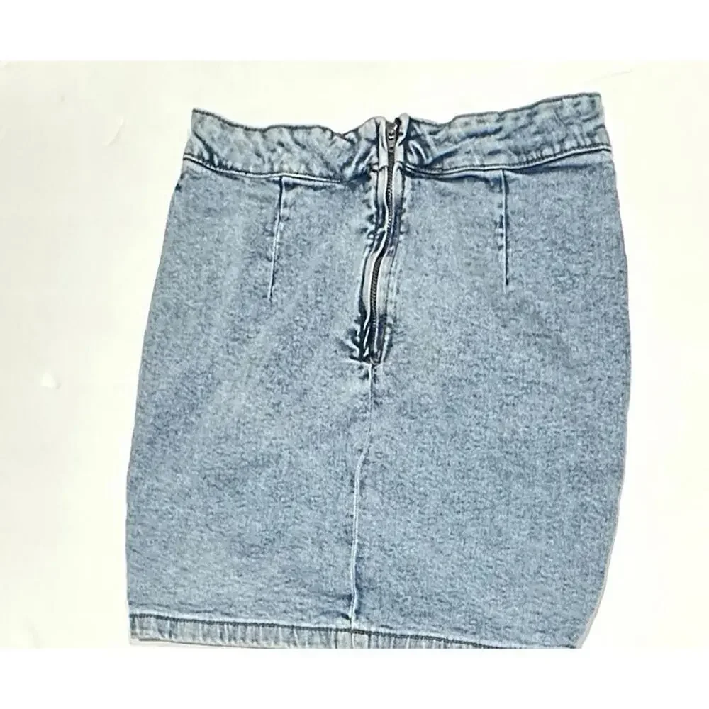 FB SISTER Light Wash Denim Blue Jeans Short Skirt Size M – Preowned